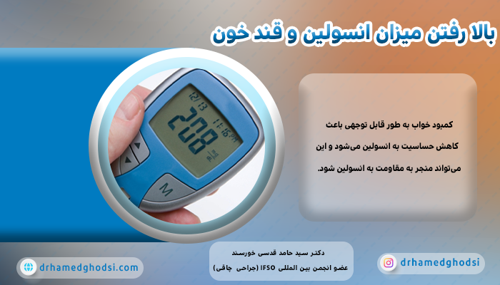 Increased insulin and blood sugar levels
