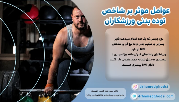 عوامل موثر بر شاخص توده بدنی ورزشکاران